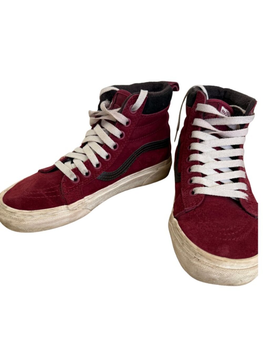 Vans Sk8-Hi Burgundy Suede High Top Sneakers Womens 6.5 Maroon Skate Shoes